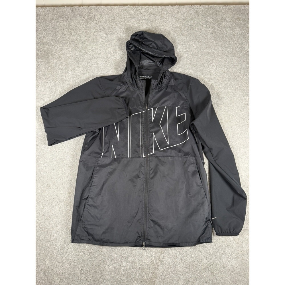 NikeGolf Anorak Hooded Windbreaker 1/4 Zip All Weather Packable Light‎ Size M